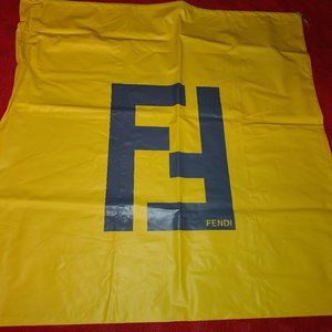 Fendi Authentic yellow plastic Dust bag